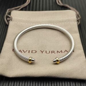 David Yurman Two-Tone Silver and Gold Bracelet 5mm